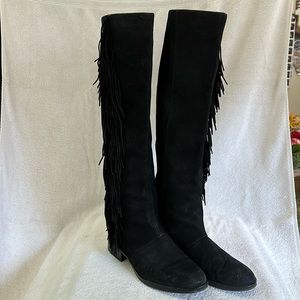 Sam Edelman knee high boots with fringe